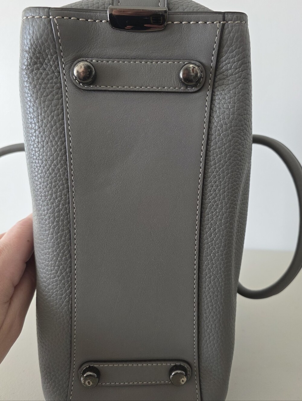 Coach Swagger 27 Carryall Pebbled Leather Satchel in Heather Gray Gunmetal 87295 - Picture 6 of 12